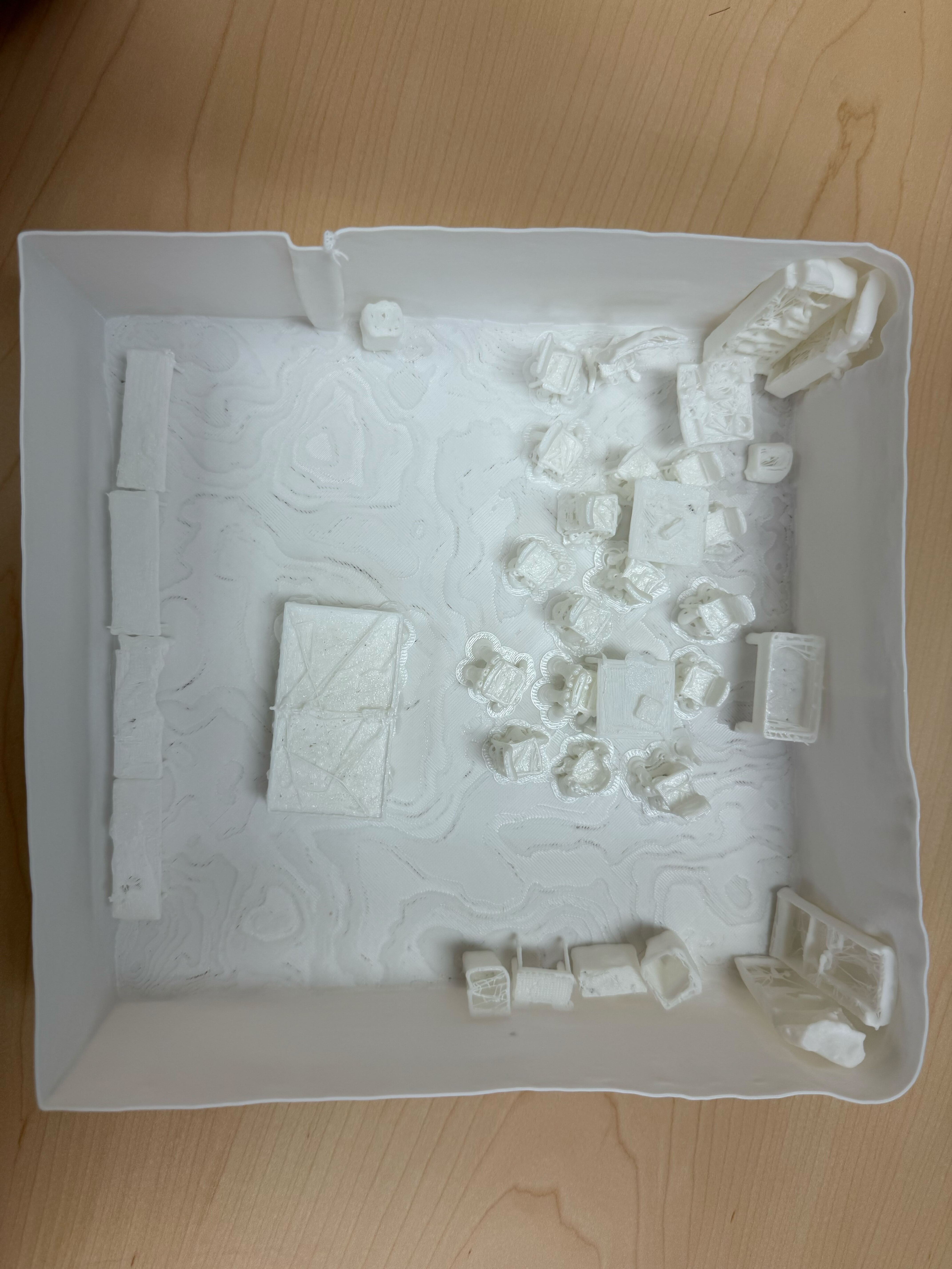 3D printed scene overview